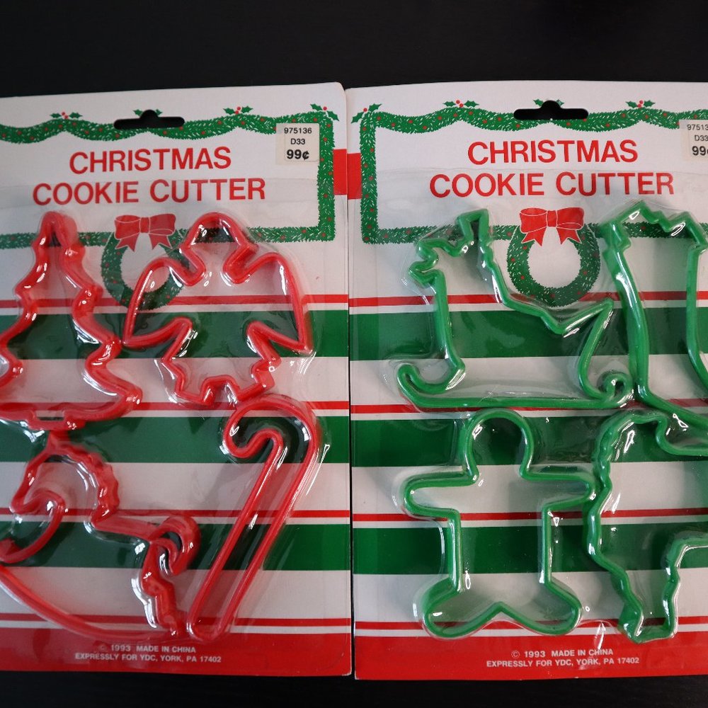 Two 1993 Christmas Cookie Cutters